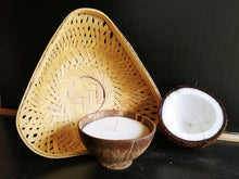 Load image into Gallery viewer, Up-cycled Coconut shell Soya wax Candle Vanilla
