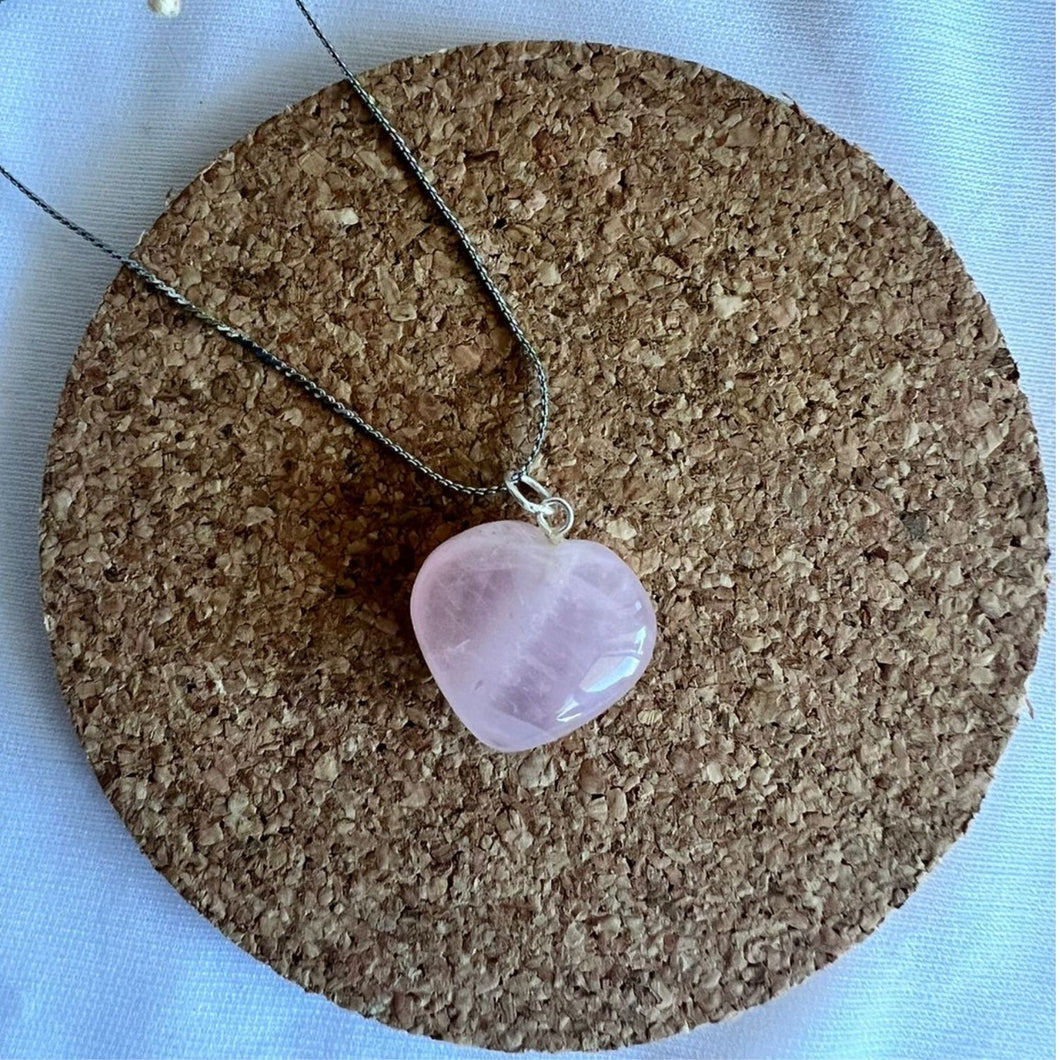Rose quartz Heart Shaped Pendant