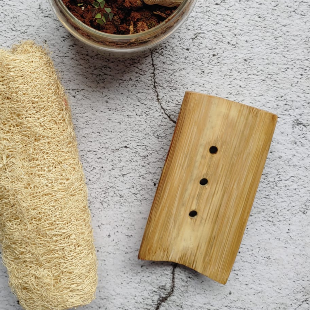 Handcrafted Bamboo soap dish - Pack of 2